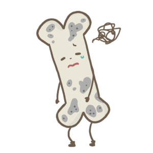 ボロボロになった骨